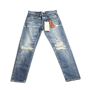 NWT MOUSSY Vintage Womens Size 28 Denver Tapered Jeans Distressed Button Fly